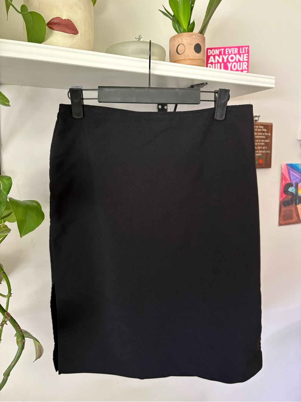 Garage Black Pencil Skirt